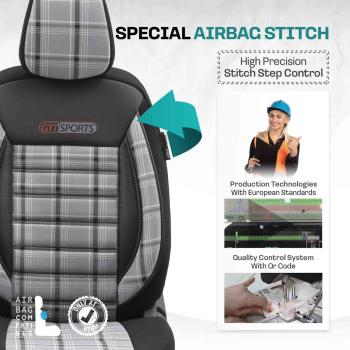 Auto Sitzbezug Set Universal Vorne und Hinten Komfortabel Komplett Set